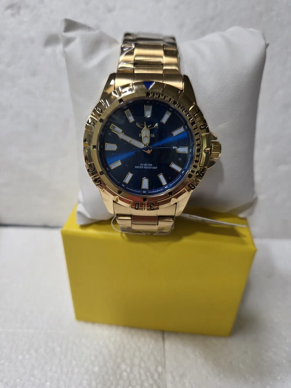Invicta Gold Tone Men's Watch with Blue Dial 69033